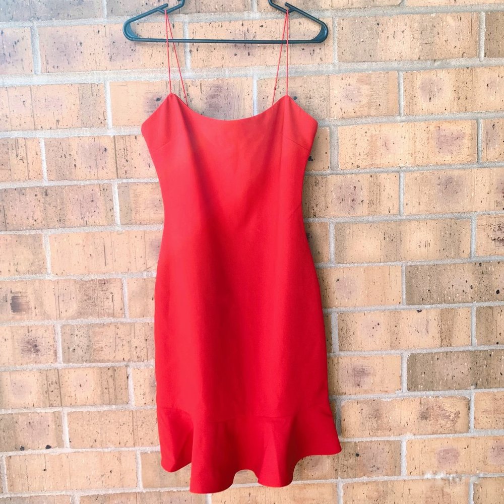 Likely Banks Flounce Sheath Scarlett Mini Dress